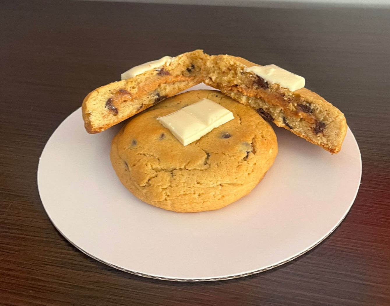 Cookies de chocolate blanco y crema de cacahuete