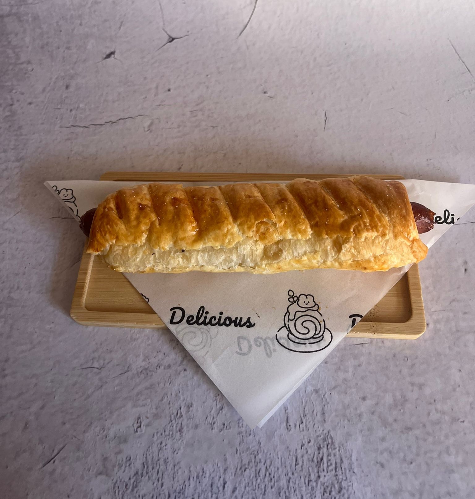 Hojaldre salado con chistorra